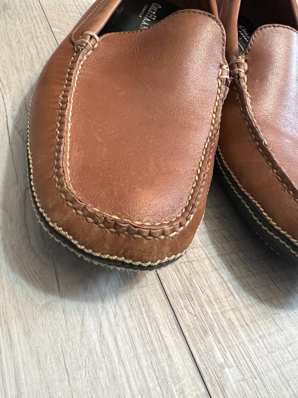Cole Haan Brown Leather Driving Moccasins Loafers Size 8.5 - Picture 5 of 9